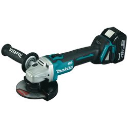 MAKITA - Haakse slijper 125mm 18V 2 accu's 18V/5.0Ah + snellader